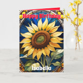 Moderne grote, elegante zonnebloem Collectie Kaart (Gele Bloem)