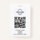 Moderne Grote Foto Medewerker QR ID Badge (Achterkant)