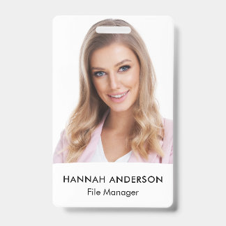 Moderne grote foto personeel QR ID-badge Badge