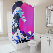 moderne grote golf douchegordijn (In situ)