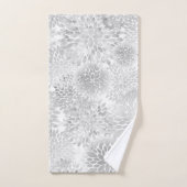 Moderne grote grijze dahlia's bad handdoek (Handdoek)
