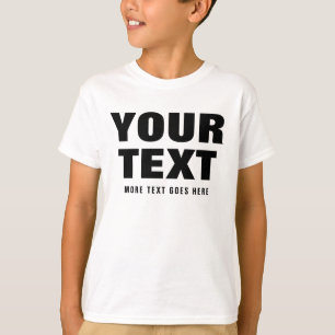 Moderne grote letter woorden kinderen jongens aang t-shirt