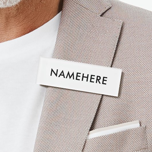 Moderne grote lettertypen Eenvoudig minimalistisch Naambadge