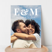 Moderne grote Monogram Initialen Foto Save The Date