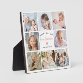 Moderne Grote Oma 8 Foto Collage Hart Plaque Fotoplaat