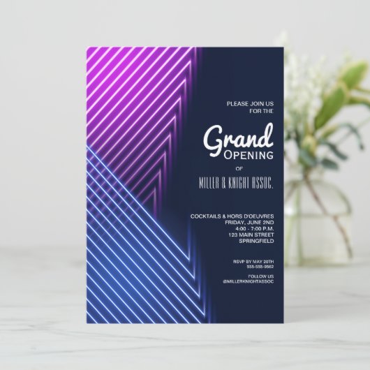 Moderne Grote Openingsuitnodigingen (Staand voorkant)