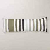 Moderne grote strepen en naam in gedroogd kruideng lichaamskussen (Achterkant)