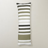 Moderne grote strepen en naam in gedroogd kruideng lichaamskussen (Achterkant (Verticaal))