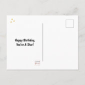 Moderne Grote Typografie Roze Glitter Gelukkige Ve Briefkaart (Achterkant)