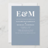 Moderne grote vetgedrukte monogram beginletters fo save the date (Achterkant)