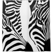 Moderne grote Zebra gezichten Douchegordijn (Voorkant)