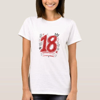 Moderne grunge aangepaste coole verjaardags t-sh T-shirt