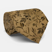Moderne Grunge Bladpatroon Nekband Stropdas (Opgerold)