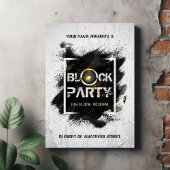 Moderne Grunge Block Party Kaart