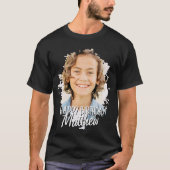 Moderne Grunge Cool Custom Foto Verjaardag Groet T-shirt (Voorkant)
