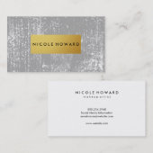 Moderne Grunge en stijlvol metalen namaakgoud Visitekaartje (Voorkant / Achterkant)