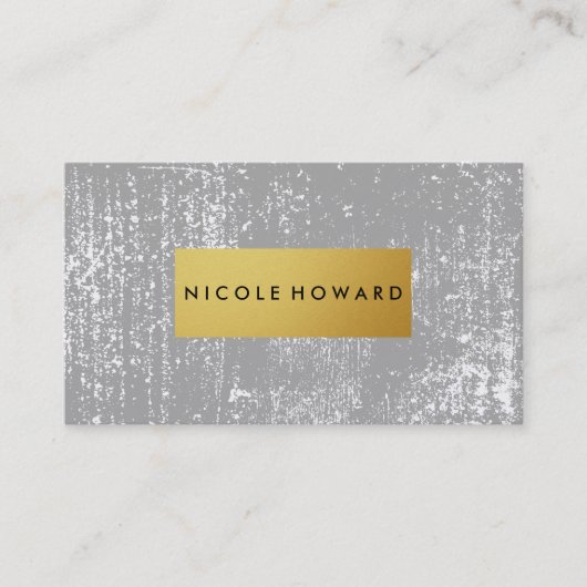 Moderne Grunge en stijlvol metalen namaakgoud Visitekaartje (Voorkant)