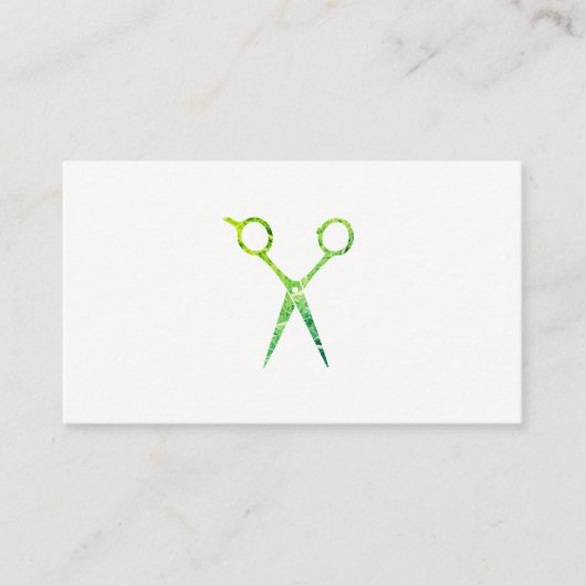Moderne Grunge Green Scissors Appointment Afsprakenkaartje (Voorkant)