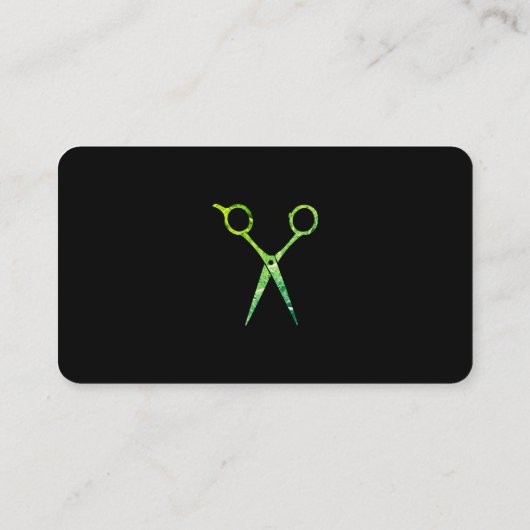 Moderne Grunge Groene Schaar Afspraak II Afsprakenkaartje (Achterkant)