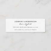 Moderne Grunge Groene Schaar Mini Visitekaartje (Achterkant)