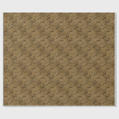 Moderne Grunge Leaf Pattern Wrapping Paper Roll Cadeaupapier (Vlak)