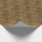 Moderne Grunge Leaf Pattern Wrapping Paper Roll Cadeaupapier (Hoek)