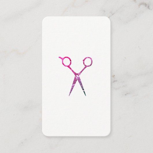 Moderne Grunge Magenta Scissors Appointment Afsprakenkaartje (Voorkant)