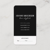 Moderne Grunge Magenta Scissors Appointment Afsprakenkaartje (Achterkant)