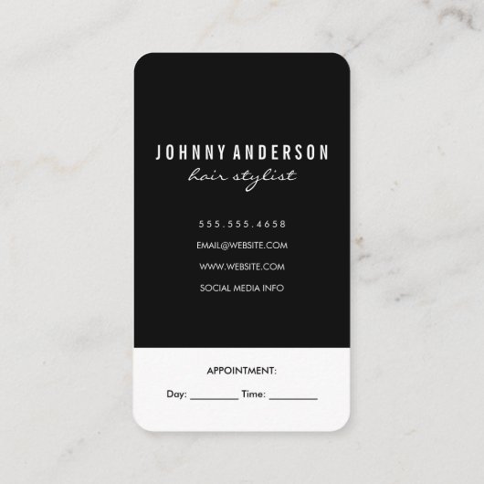 Moderne Grunge Magenta Scissors Appointment Afsprakenkaartje (Achterkant)