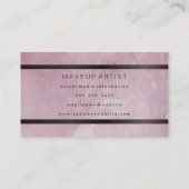 Moderne grunge met bruine metalen sierstrip visitekaartje (Achterkant)