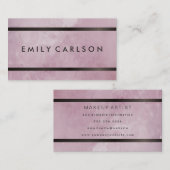 Moderne grunge met bruine metalen sierstrip visitekaartje (Voorkant / Achterkant)