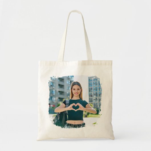 Moderne Grunge-randfoto Tote Bag (Voorkant)