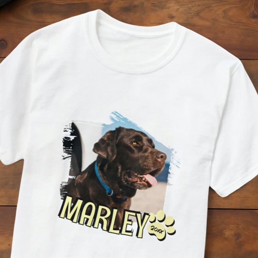 Moderne Grunge Speelse Eenvoudige Aangepaste Foto  T-shirt