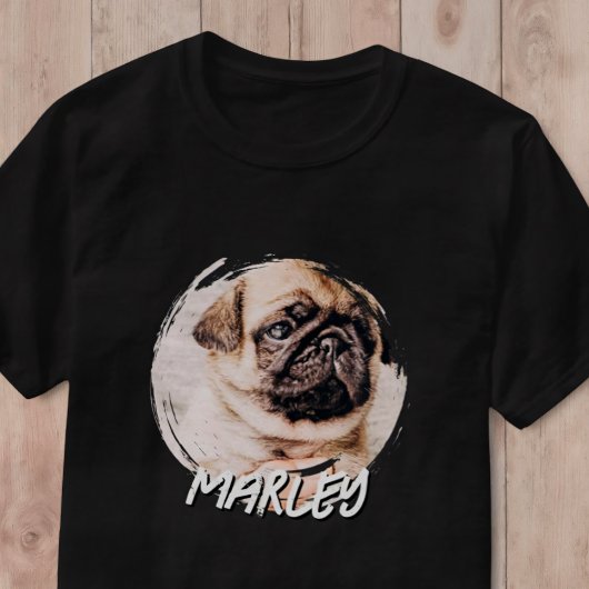 Moderne Grunge Speelse Eenvoudige Aangepaste Foto T-shirt