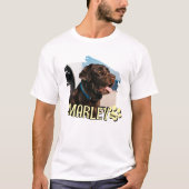 Moderne Grunge Speelse Eenvoudige Aangepaste Foto  T-shirt (Voorkant)