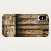 Moderne Grunge Stijl Houten Planken 2D Effect Case-Mate iPhone Case (Achterkant (horizontaal))