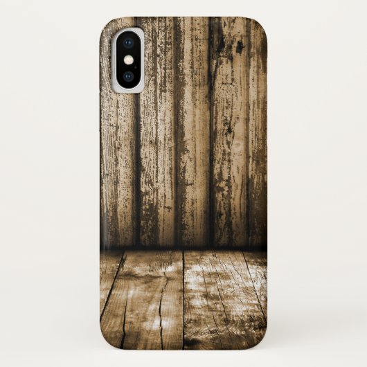 Moderne Grunge Stijl Houten Planken 2D Effect Case-Mate iPhone Case (Achterkant)