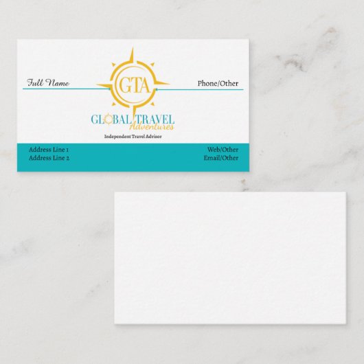 Moderne GTA-Visitekaartjes Visitekaartje (Voorkant / Achterkant)