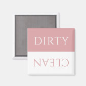 Moderne Guava Glaze Roze Dirty/Clean Dishwasmachin Magneet (Voorkant / Achterkant)