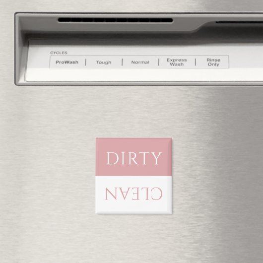 Moderne Guava Glaze Roze Dirty/Clean Dishwasmachin Magneet (Insitu (Vaatwasser))