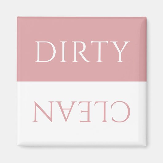 Moderne Guava Glaze Roze Dirty/Clean Dishwasmachin Magneet (Voorkant)