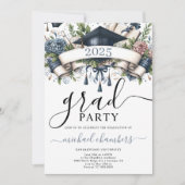 Moderne Guy's Graduation Party Kaart (Voorkant)