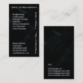 Moderne gym details donkere stijl visitekaartje (Voorkant / Achterkant)