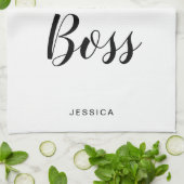 Moderne Gym Healthy Cooking Meal Prep als een bast Theedoek (Gevouwen)