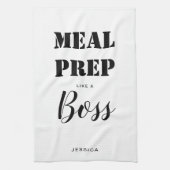 Moderne Gym Healthy Cooking Meal Prep als een bast Theedoek (Verticaal)