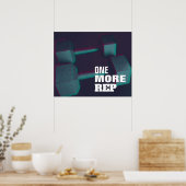 Moderne gym inspiratie op duo toon poster (Keuken)