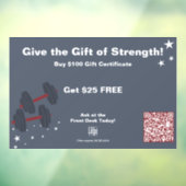 Moderne Gym Kerstcadeau Certificaat Promotie Raamsticker (Vel 3)