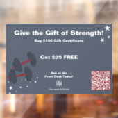 Moderne Gym Kerstcadeau Certificaat Promotie Raamsticker (Vel 2)