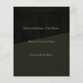 Moderne gym trainer met donkere schaduw flyer (Achterkant)