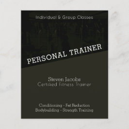 Moderne gym trainer met donkere schaduw flyer